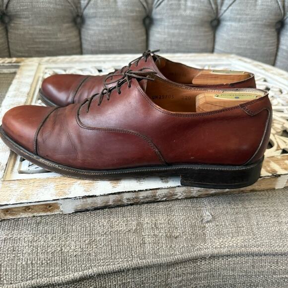 Salvatore Ferragamo Vintage Brown Leather Oxford Shoes Men’s 12 D main image 5